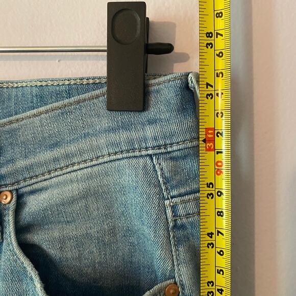 Mother Women's size 27 The Stunner Ankle Fray in Dreamer Distressed Button Fly - Picture 14 of 15